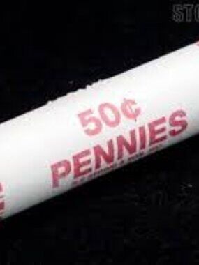 3 Unsearched Bank Wrapped Roll of 50 Pennies from New Sealed Box COPPER ON FIRE